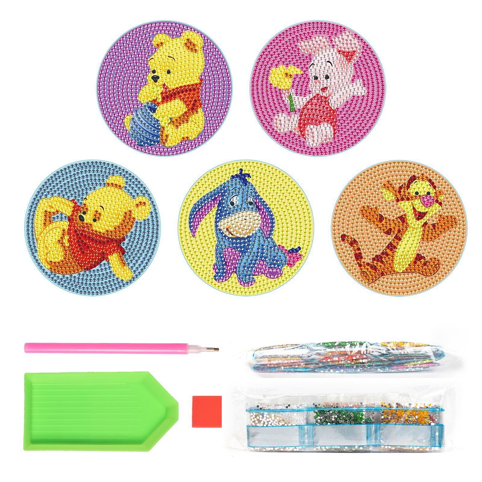 Onderzetters Winnie de Pooh 5 stuks