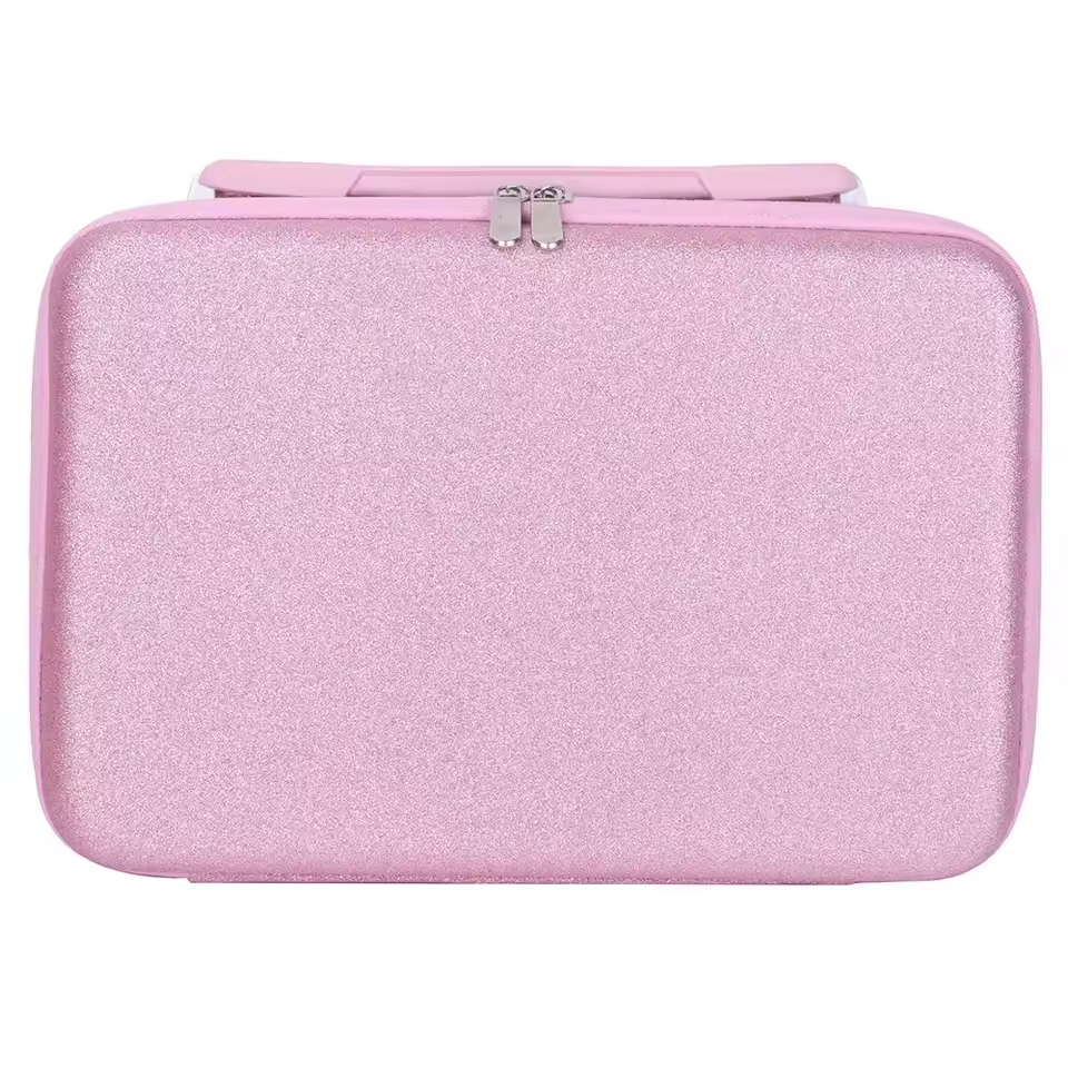 Koffer Glitter Roze - 30 ronde potjes