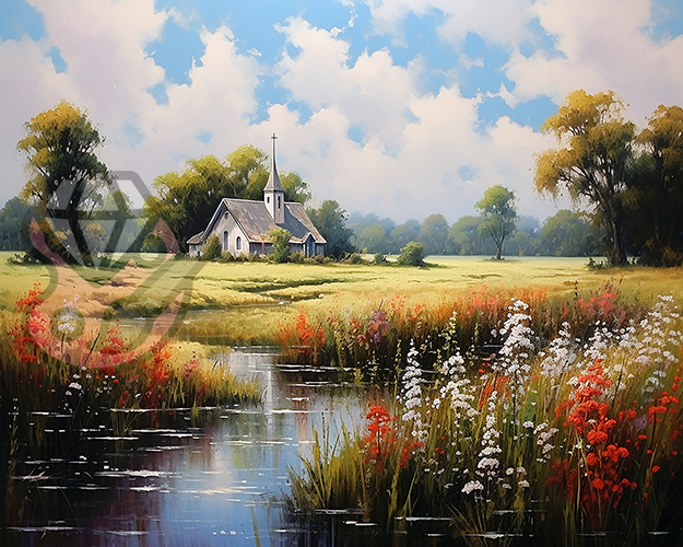 Kerk op het platteland