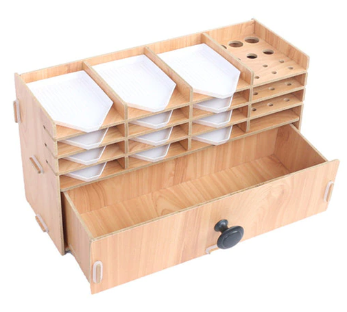 Schudbakjes Houder Hout met Lade