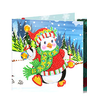 Kerstkaart Pinguin op IJs