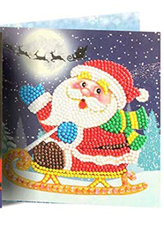 Kerstkaart Kerstman op slee