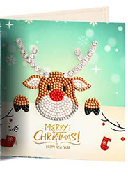 Kerstkaart Rendier Merry Christmas