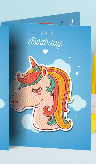 Wenskaart Happy Birthday Unicorn