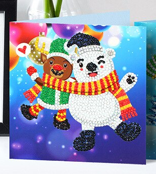 Kerstkaart Twee Beren Een Sjaal