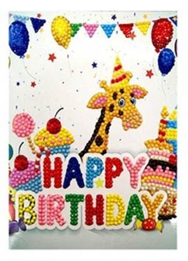 Wenskaart Happy Birthday Giraf