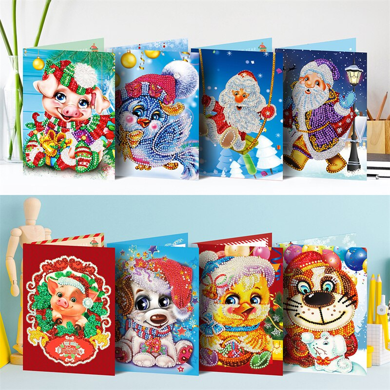 Kerstkaarten set J, 8 stuks