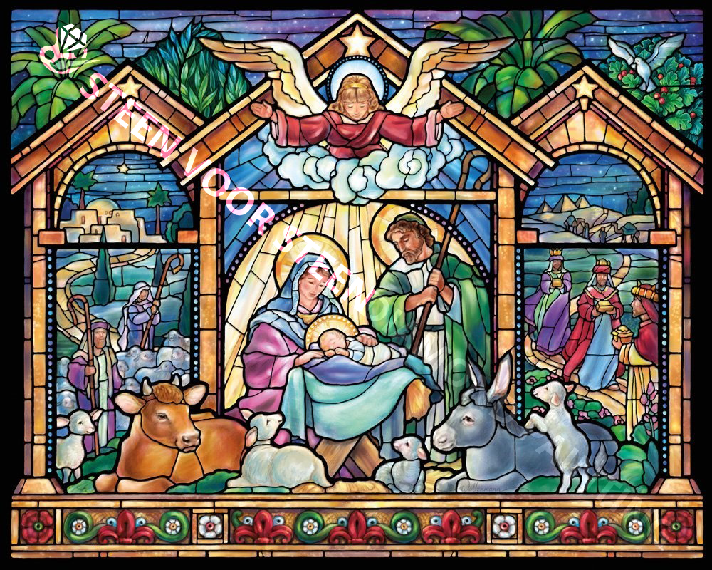 Kerststal Glas in Lood