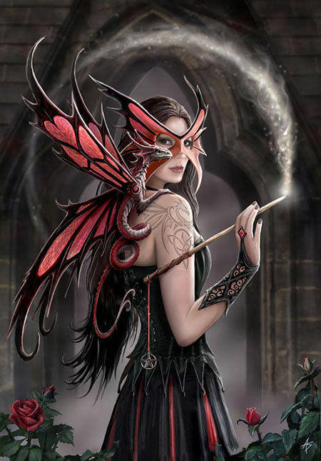 Vrouw met rode draak