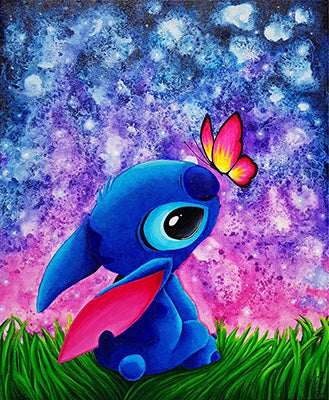 Stitch met vlinder