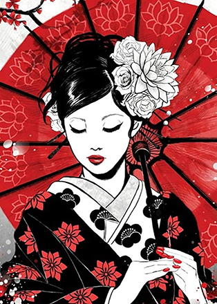 Japanse Geisha Portret