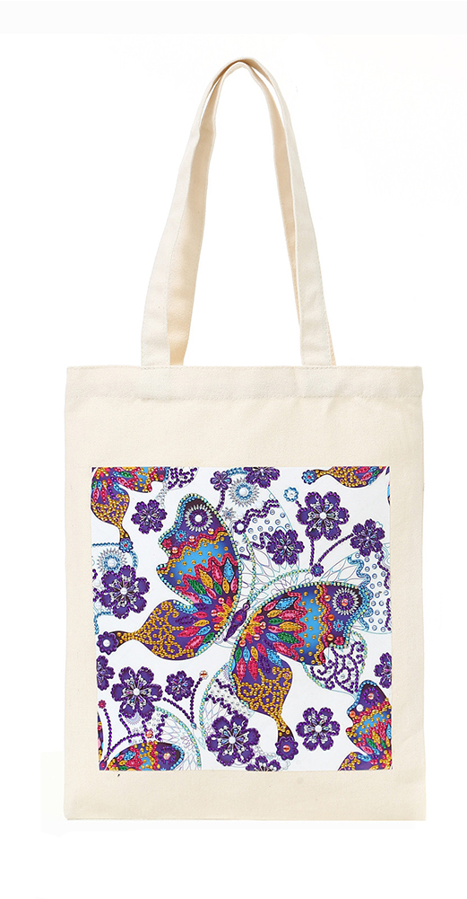 Diamond Painting Canvas Tas Wit