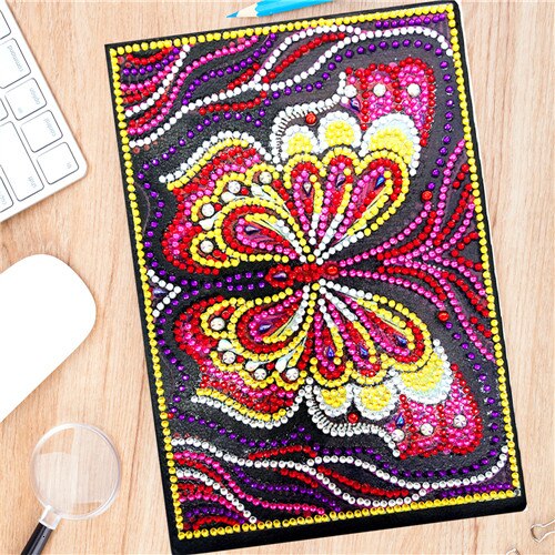 Notitieboek Vlinder Rood/Geel